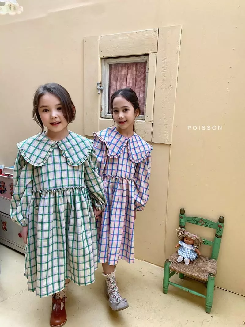 Poisson - Korean Children Fashion - #childofig - Check Frill One-piece - 9