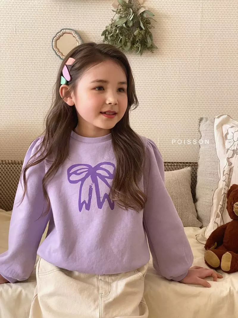 Poisson - Korean Children Fashion - #childofig - Ribbon Puff Sweatshirt - 6