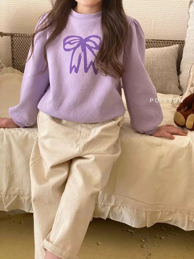 Poisson - Korean Children Fashion - #childofig - Ribbon Puff Sweatshirt - 7