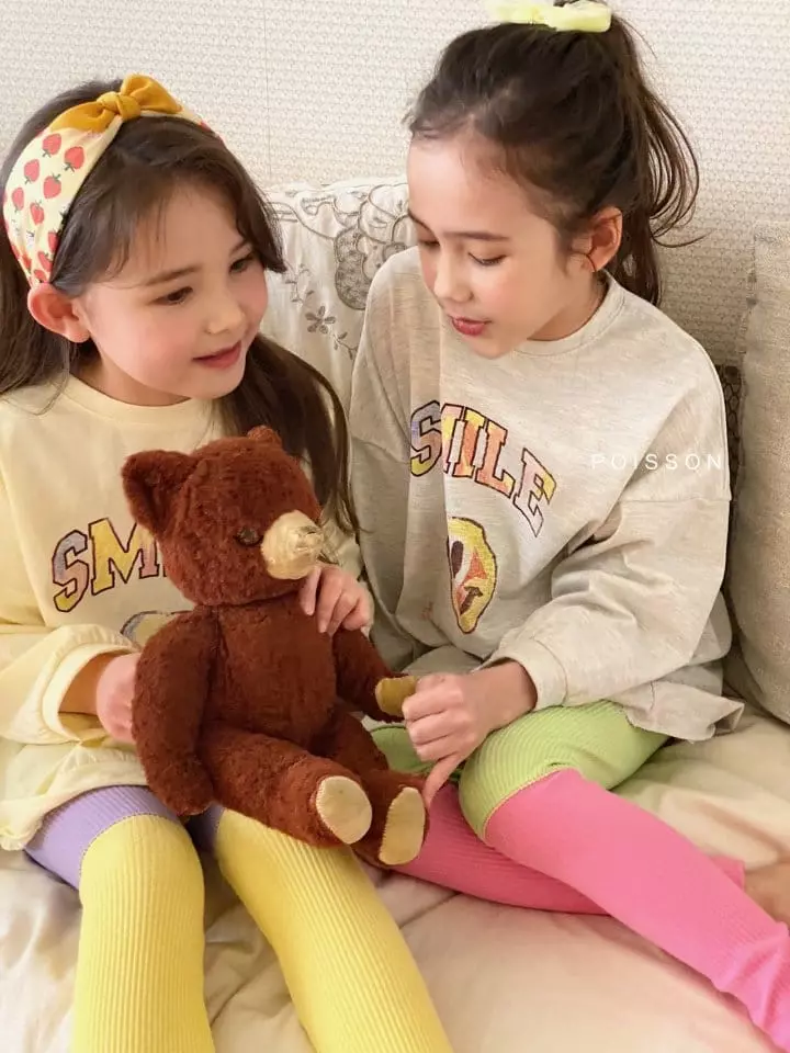 Poisson - Korean Children Fashion - #childofig - Smile Long Tee - 2