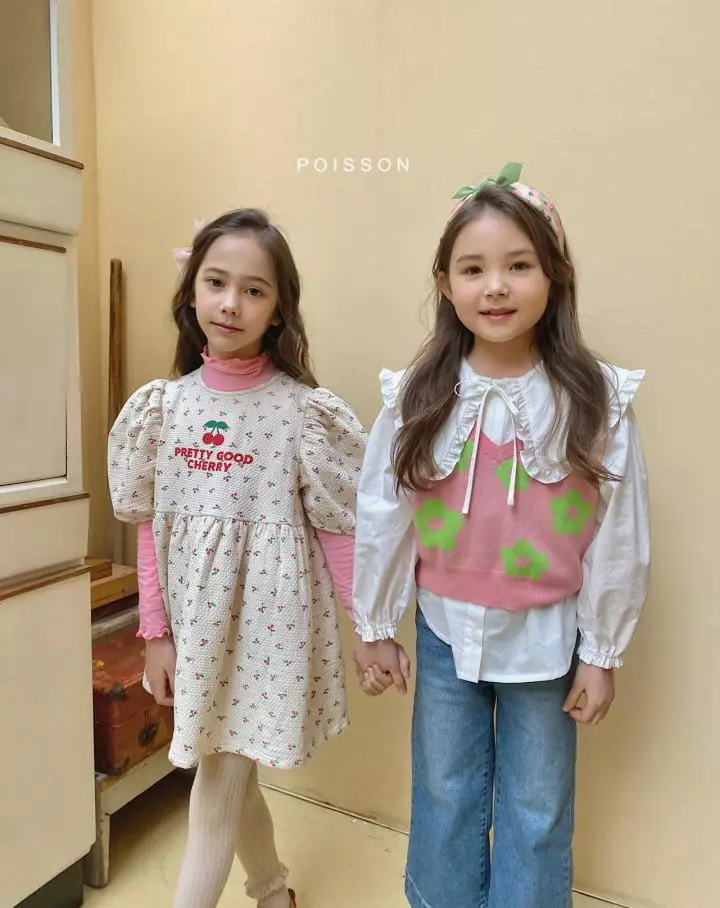 Poisson - Korean Children Fashion - #childrensboutique - Flower Vest - 7
