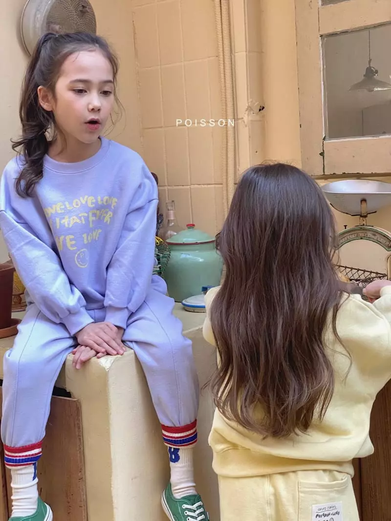 Poisson - Korean Children Fashion - #designkidswear - Love Top Bottom Set - 7