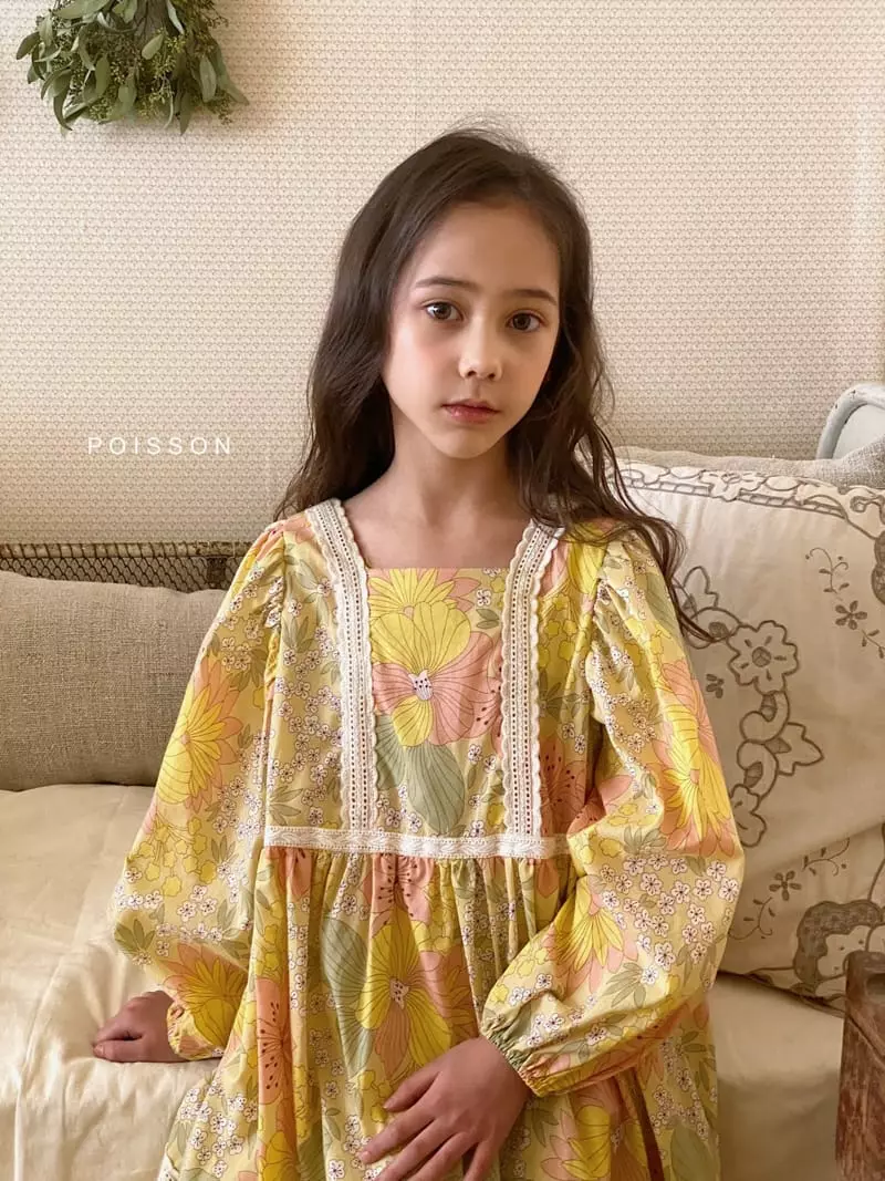 Poisson - Korean Children Fashion - #designkidswear - Square Lace One-piece - 10