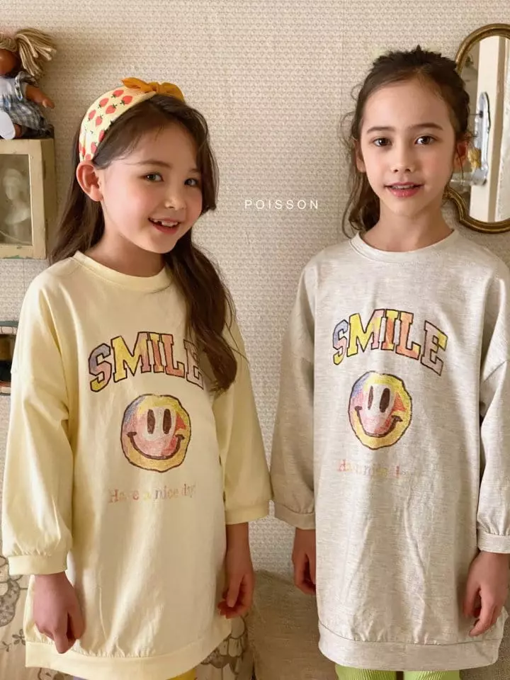 Poisson - Korean Children Fashion - #childrensboutique - Smile Long Tee - 4