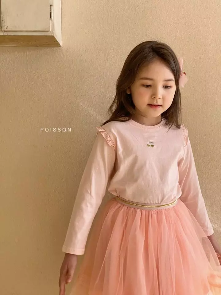 Poisson - Korean Children Fashion - #designkidswear - Ppeang Frill Tee - 3