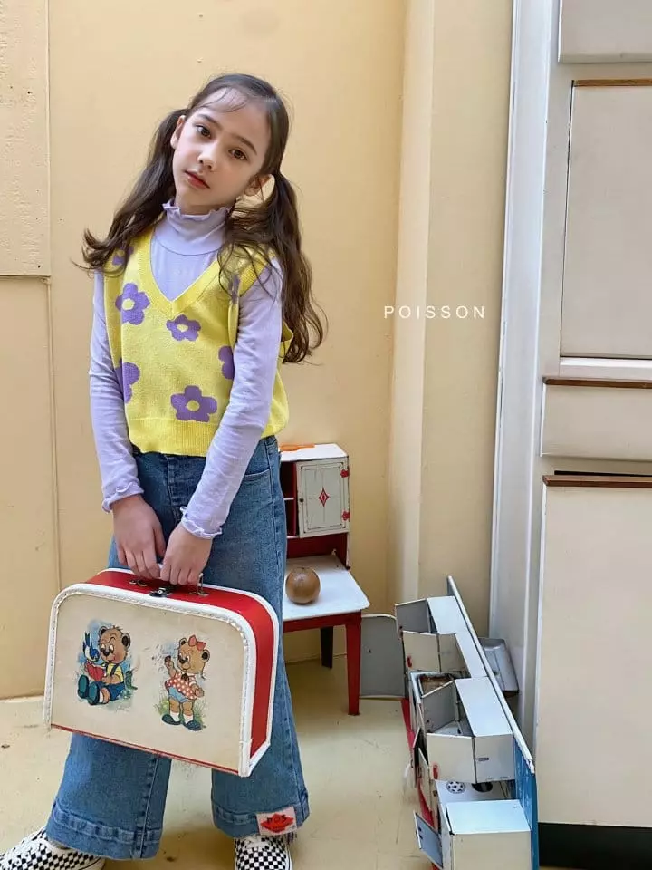 Poisson - Korean Children Fashion - #fashionkids - Flower Vest - 10