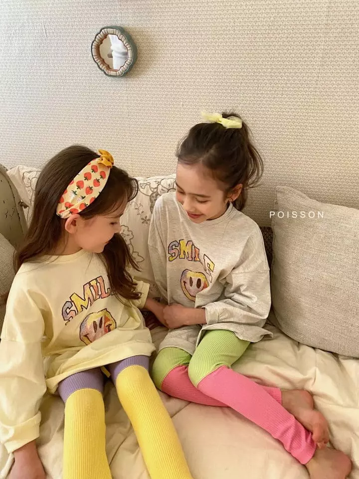 Poisson - Korean Children Fashion - #fashionkids - Smile Long Tee - 6