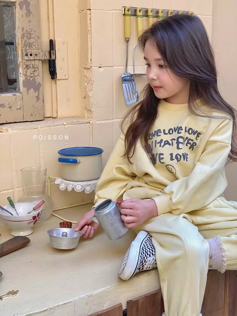 Poisson - Korean Children Fashion - #kidsshorts - Love Top Bottom Set - 10