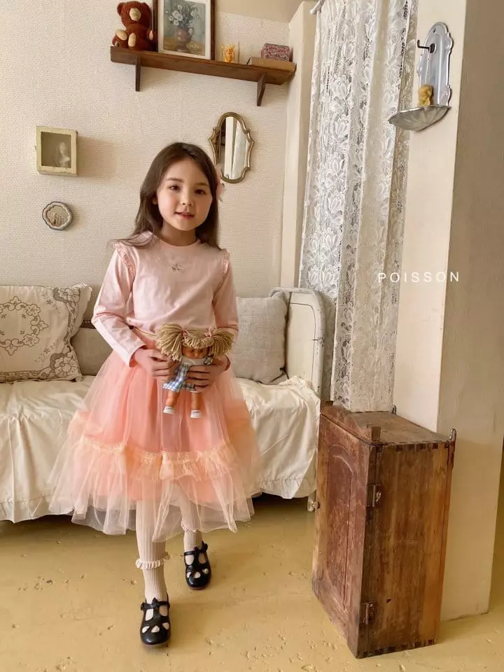 Poisson - Korean Children Fashion - #kidsshorts - Ppeang Frill Tee - 6