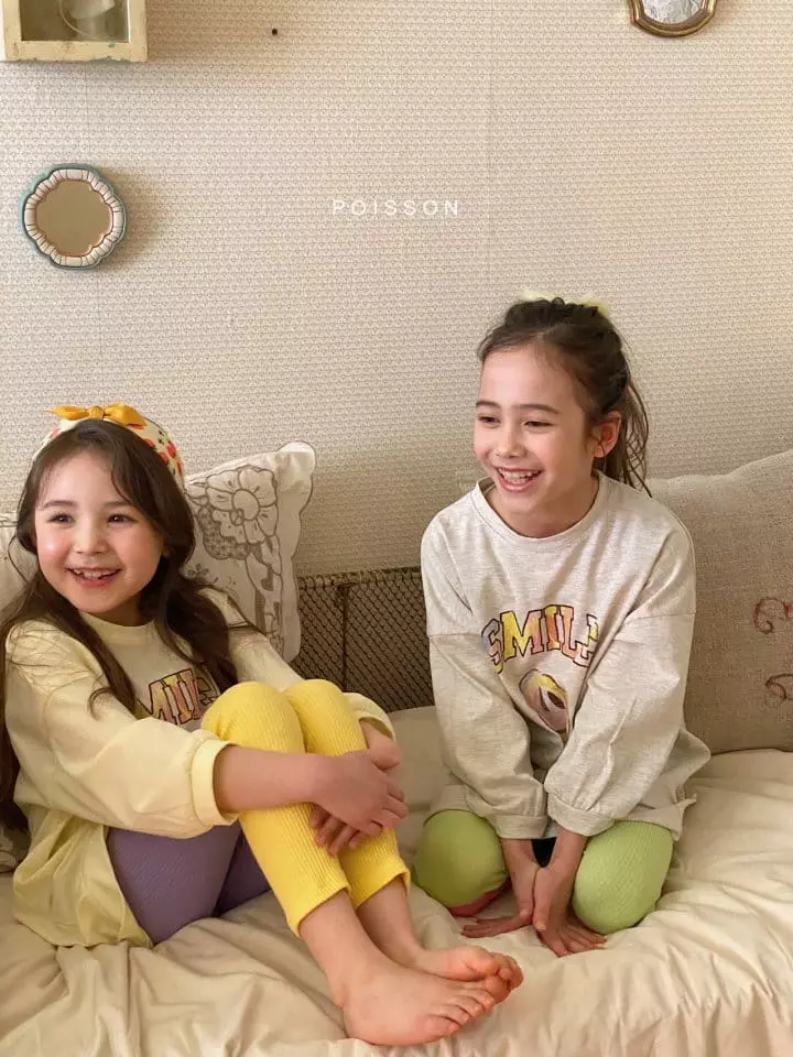 Poisson - Korean Children Fashion - #kidsstore - Smile Long Tee - 8