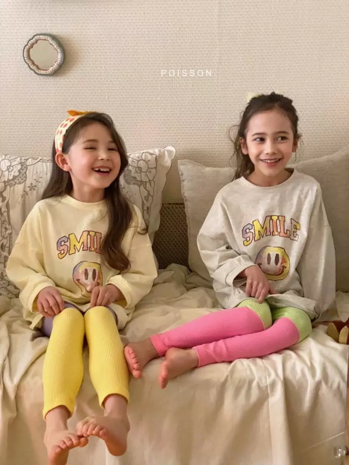 Poisson - Korean Children Fashion - #kidzfashiontrend - Smile Long Tee - 9