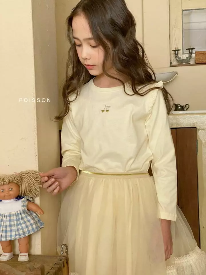 Poisson - Korean Children Fashion - #kidzfashiontrend - Ppeang Frill Tee - 8