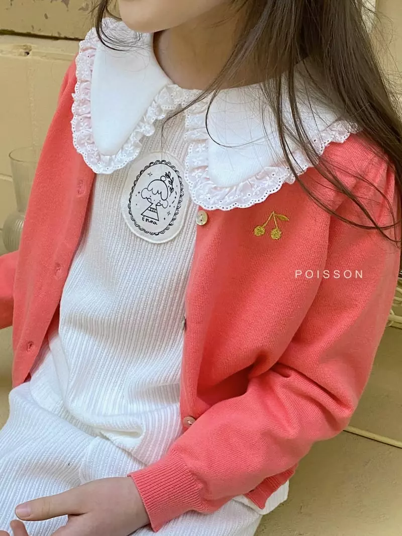 Poisson - Korean Children Fashion - #kidzfashiontrend - Cherry Cardigan