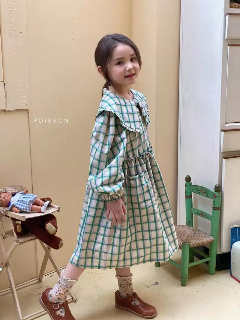 Poisson - Korean Children Fashion - #Kfashion4kids - Check Frill One-piece - 4