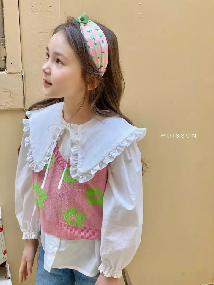 Poisson - Korean Children Fashion - #littlefashionista - Flower Vest