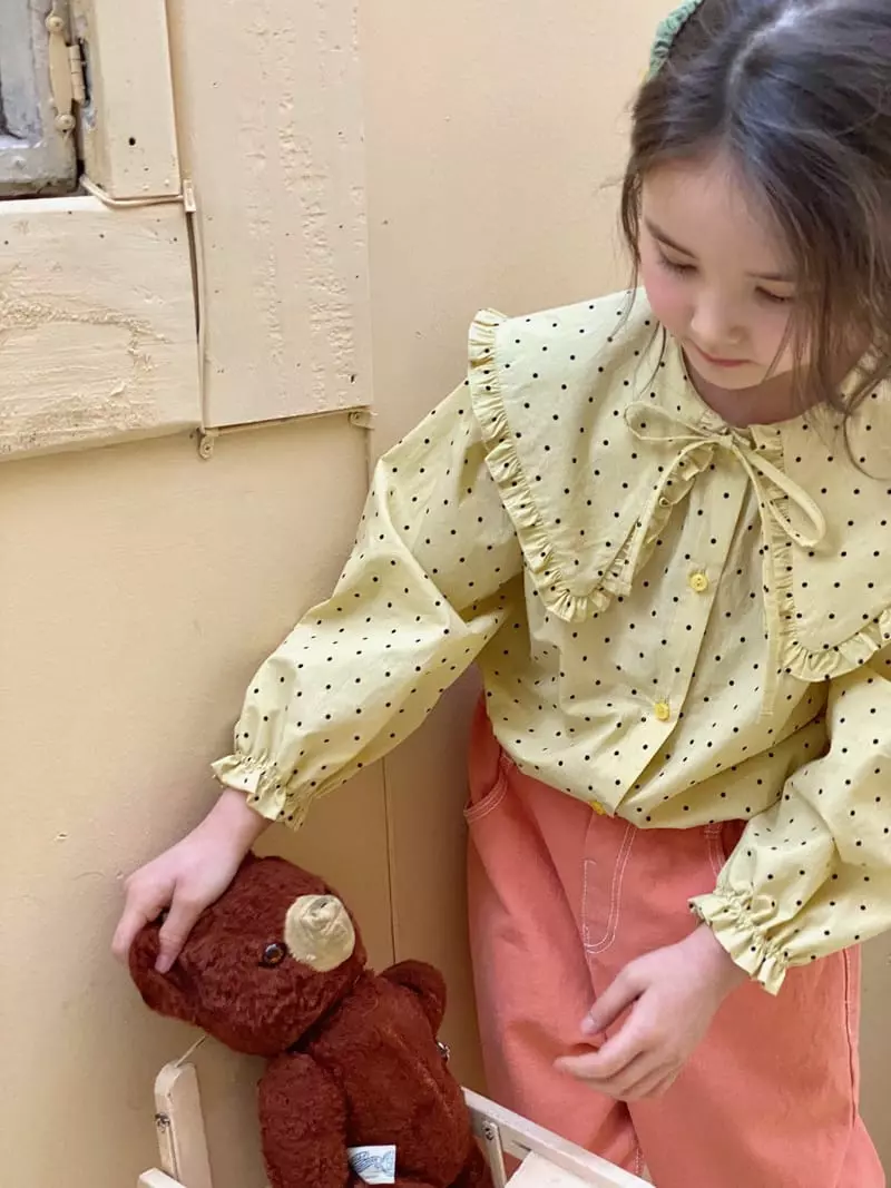 Poisson - Korean Children Fashion - #magicofchildhood - Frill Collar Blouse