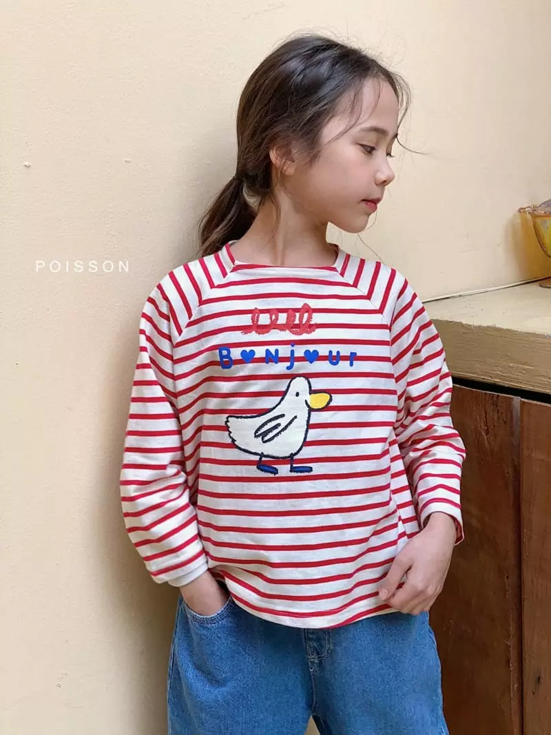 Poisson - Korean Children Fashion - #magicofchildhood - Bonjour Stripes Tee - 8