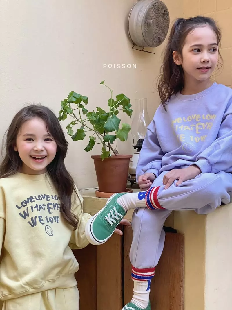 Poisson - Korean Children Fashion - #prettylittlegirls - Love Top Bottom Set