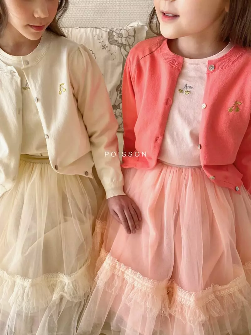Poisson - Korean Children Fashion - #prettylittlegirls - Cherry Cardigan - 6