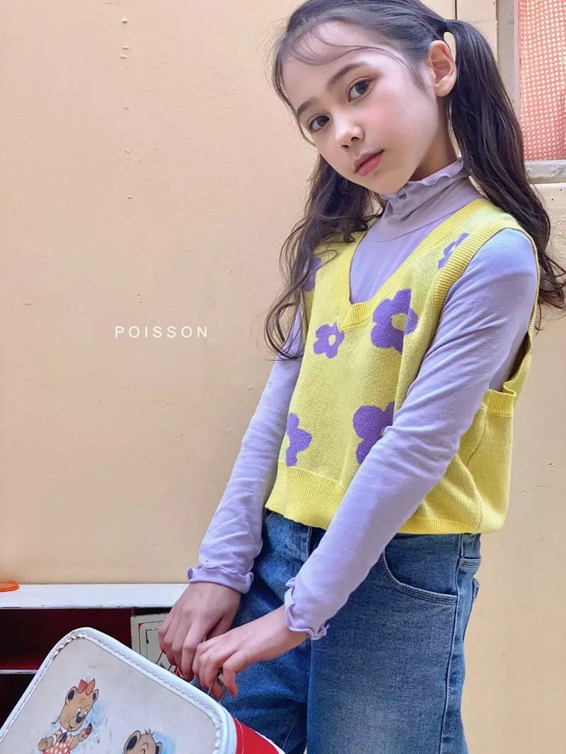 Poisson - Korean Children Fashion - #stylishchildhood - Lettering Turtleneck Tee - 5