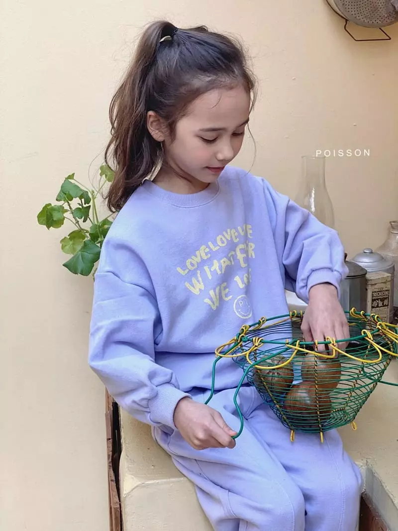 Poisson - Korean Children Fashion - #todddlerfashion - Love Top Bottom Set - 2