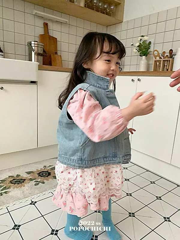 Popochichi - Korean Children Fashion - #Kfashion4kids - Denim Vest Jacket - 9