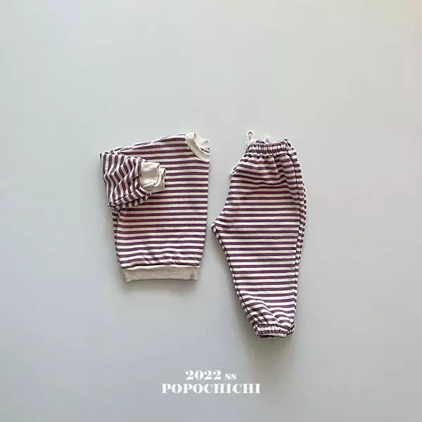 Popochichi - Korean Children Fashion - #childrensboutique - Stripes Jogger Pants - 10