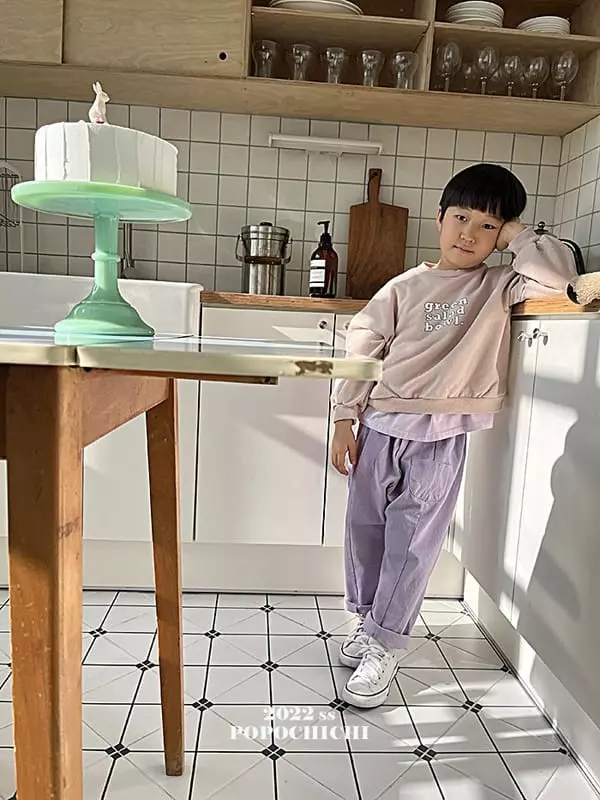 Popochichi - Korean Children Fashion - #designkidswear - Green Salad Sweatshirt - 3