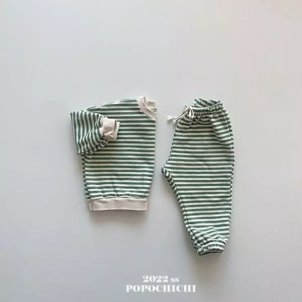 Popochichi - Korean Children Fashion - #designkidswear - Stripes Jogger Pants - 11