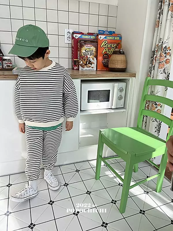 Popochichi - Korean Children Fashion - #discoveringself - Stripes Sweatshirt - 11