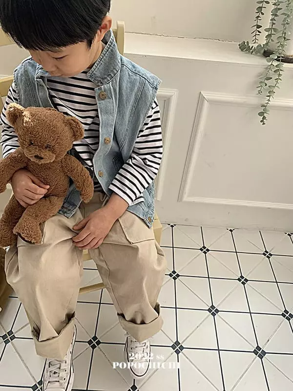 Popochichi - Korean Children Fashion - #designkidswear - Denim Vest Jacket - 4