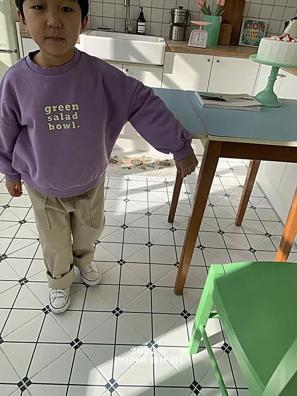 Popochichi - Korean Children Fashion - #kidsshorts - Green Salad Sweatshirt - 6
