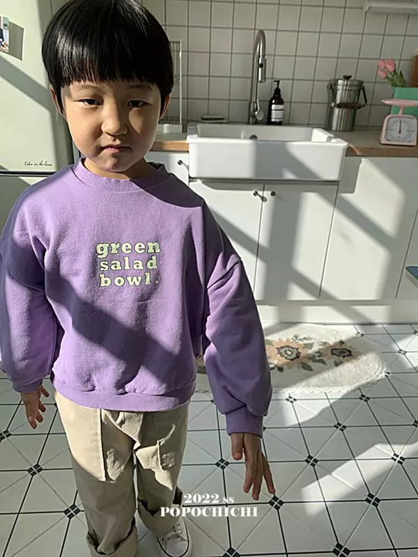 Popochichi - Korean Children Fashion - #kidsstore - Green Salad Sweatshirt - 7