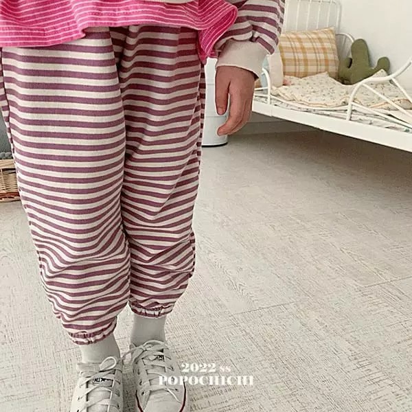 Popochichi - Korean Children Fashion - #kidsstore - Stripes Jogger Pants