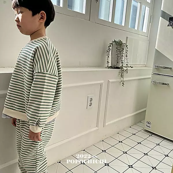 Popochichi - Korean Children Fashion - #prettylittlegirls - Stripes Jogger Pants - 7