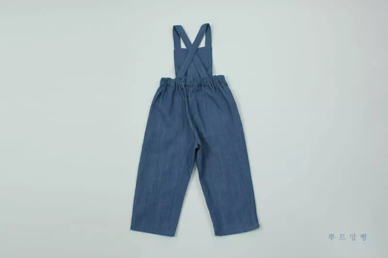 Pourenfant - Korean Children Fashion - #kidzfashiontrend - Rora Denim Dungarees - 4