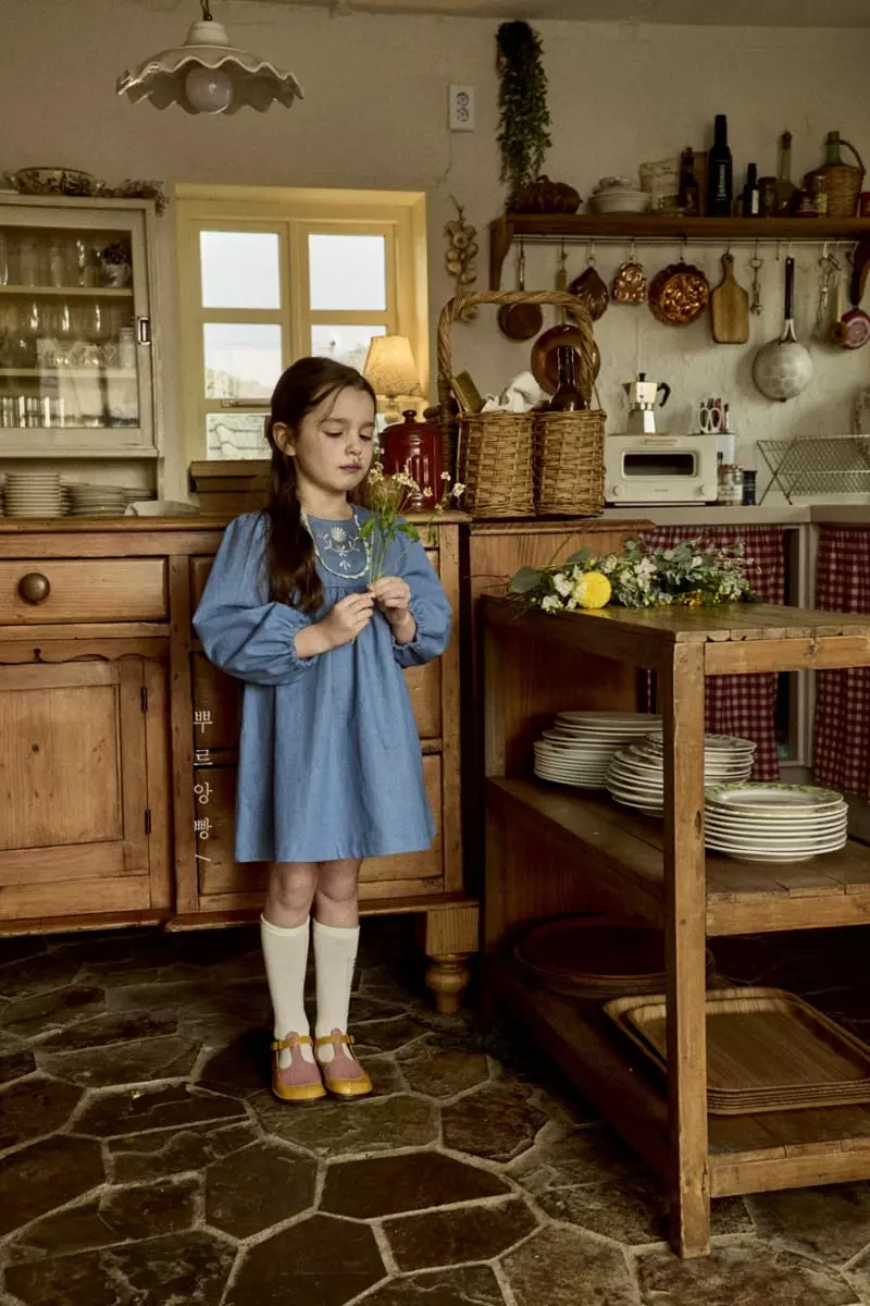 Pourenfant - Korean Children Fashion - #childofig - Sherbet Denim One-piece - 10