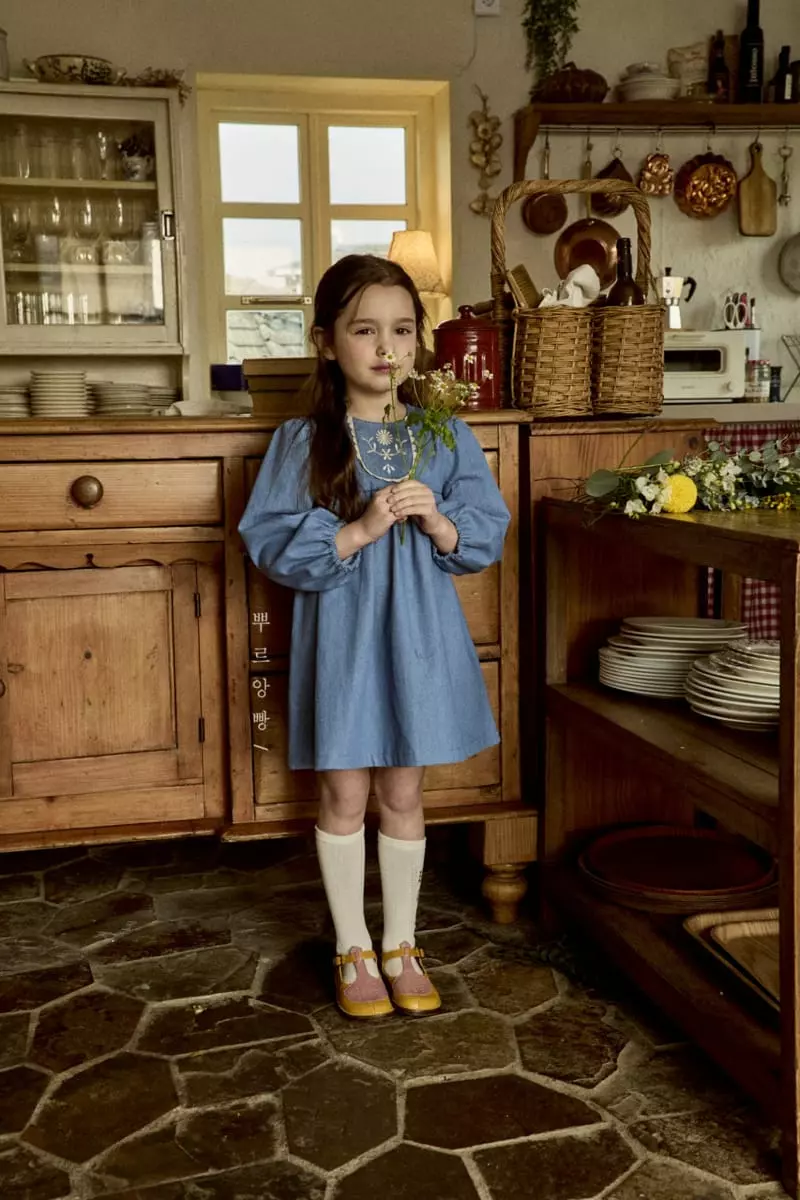 Pourenfant - Korean Children Fashion - #childrensboutique - Sherbet Denim One-piece - 11
