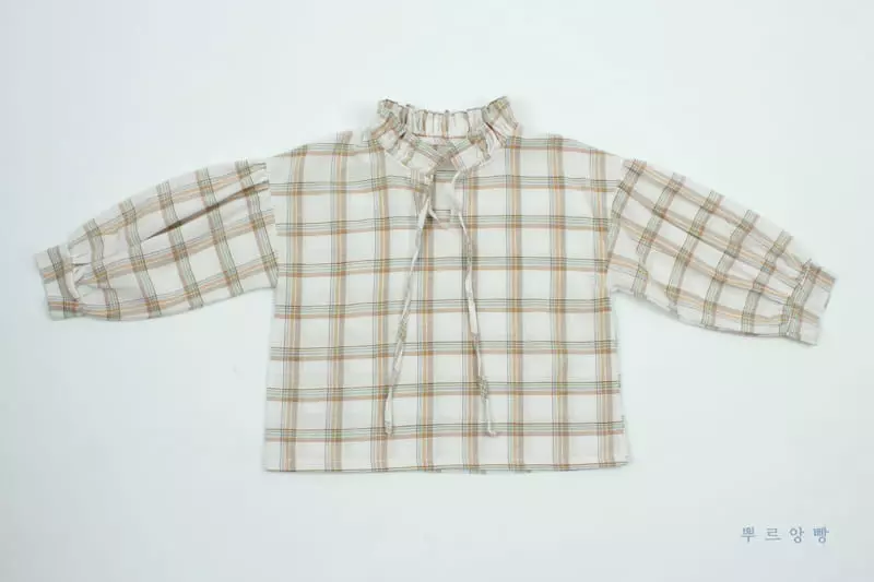 Pourenfant - Korean Children Fashion - #fashionkids - Kelly Check Blouse - 9