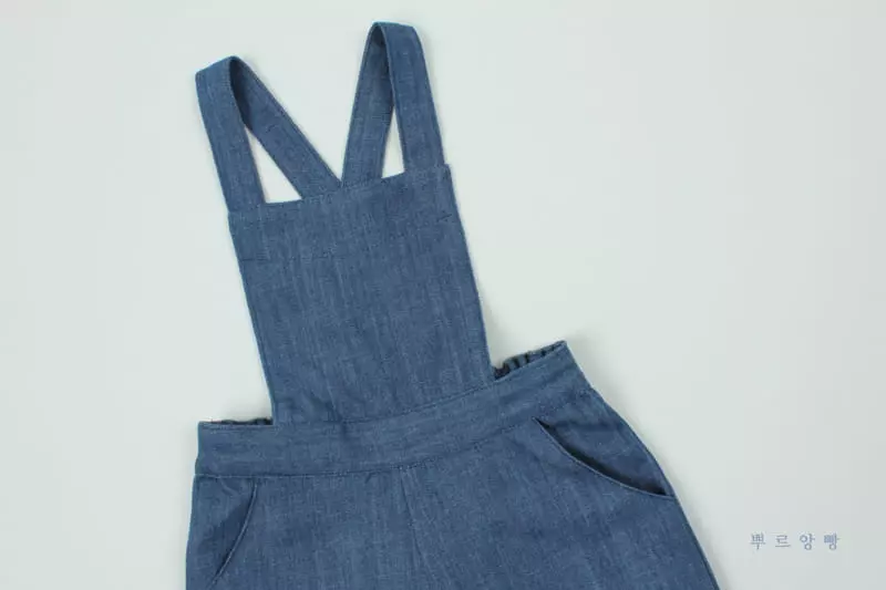 Pourenfant - Korean Children Fashion - #kidsshorts - Rora Denim Dungarees
