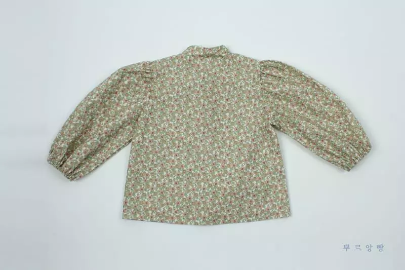 Pourenfant - Korean Children Fashion - #kidzfashiontrend - Vintage Flower Ribbon Blouse - 8