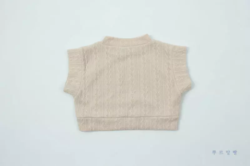 Pourenfant - Korean Children Fashion - #kidzfashiontrend - Margarine Knit Vest - 8