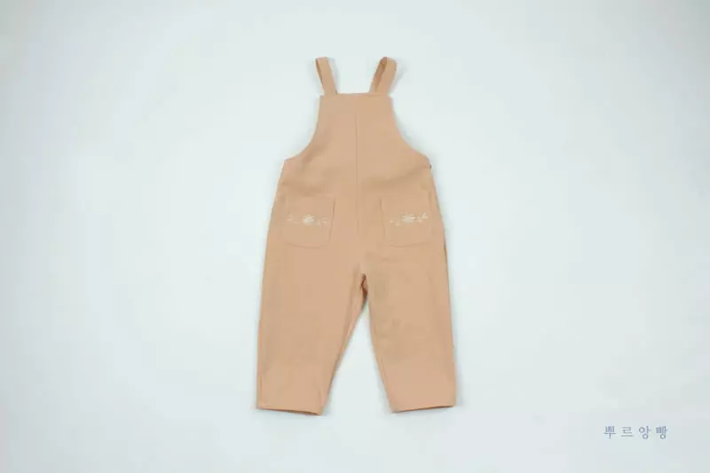 Pourenfant - Korean Children Fashion - #Kfashion4kids - Daisy Embroidery Dungarees - 4