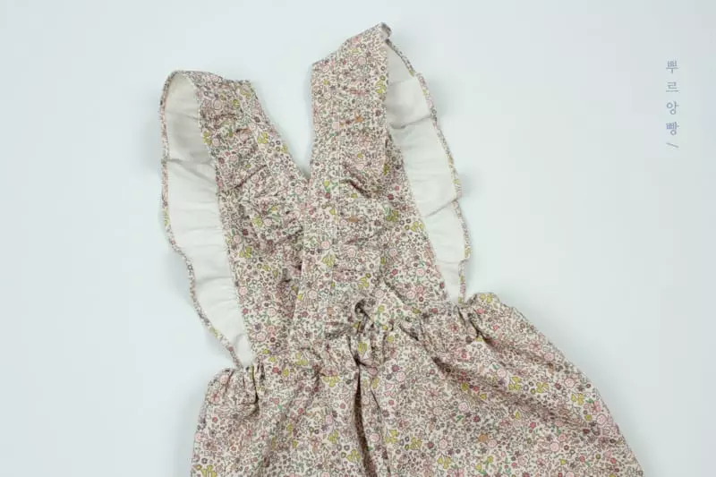 Pourenfant - Korean Children Fashion - #minifashionista - Jacqueline Flower Dungarees - 8