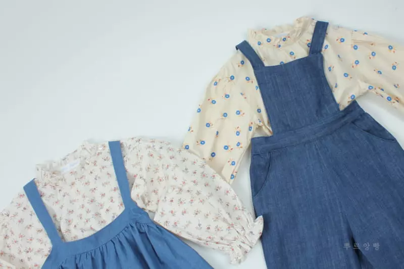Pourenfant - Korean Children Fashion - #prettylittlegirls - Rora Denim Dungarees - 8