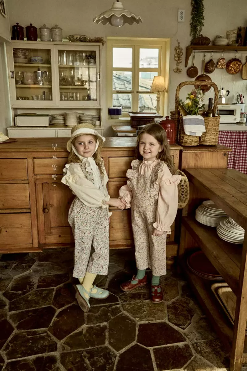 Pourenfant - Korean Children Fashion - #todddlerfashion - Jacqueline Flower Dungarees - 10