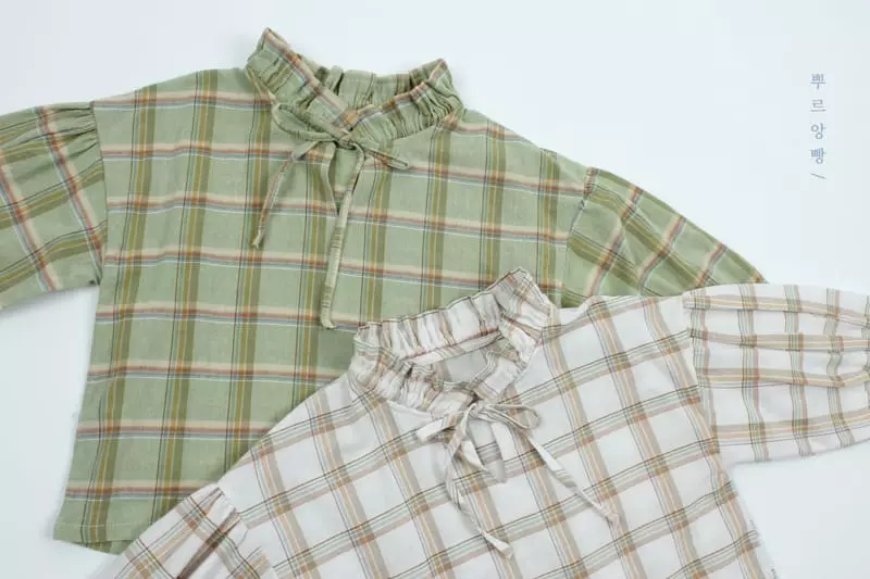 Pourenfant - Korean Children Fashion - #toddlerclothing - Kelly Check Blouse - 3
