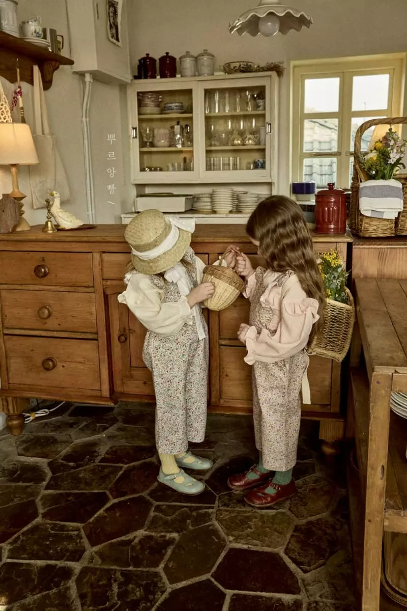 Pourenfant - Korean Children Fashion - #toddlerclothing - Jacqueline Flower Dungarees - 11