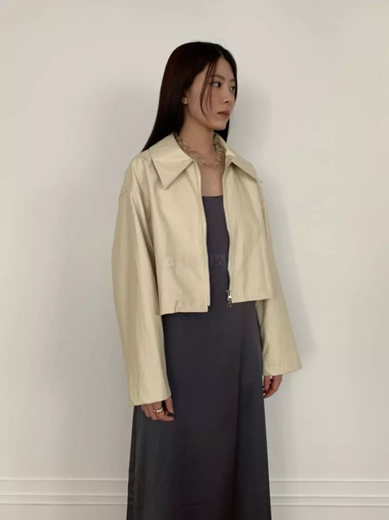 Project View - Korean Women Fashion - #momslook - Two Way Leather Jacket - 3