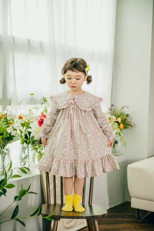 Pudding - Korean Children Fashion - #childrensboutique - Collar One-piece